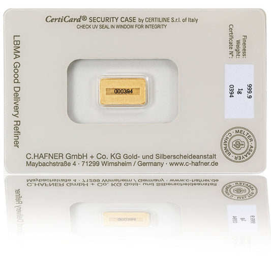 1g Goldbarren C.Hafner