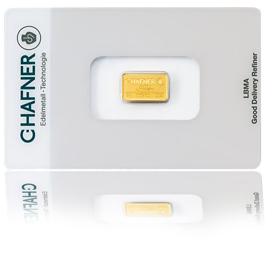 2 Gramm Goldbarren C.Hafner