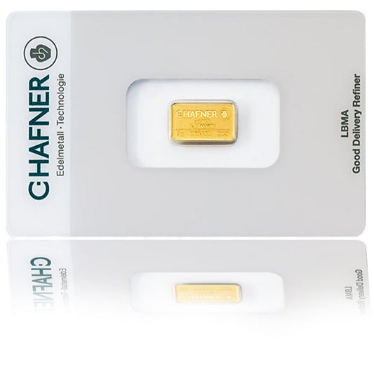 2 Gramm Goldbarren C.Hafner